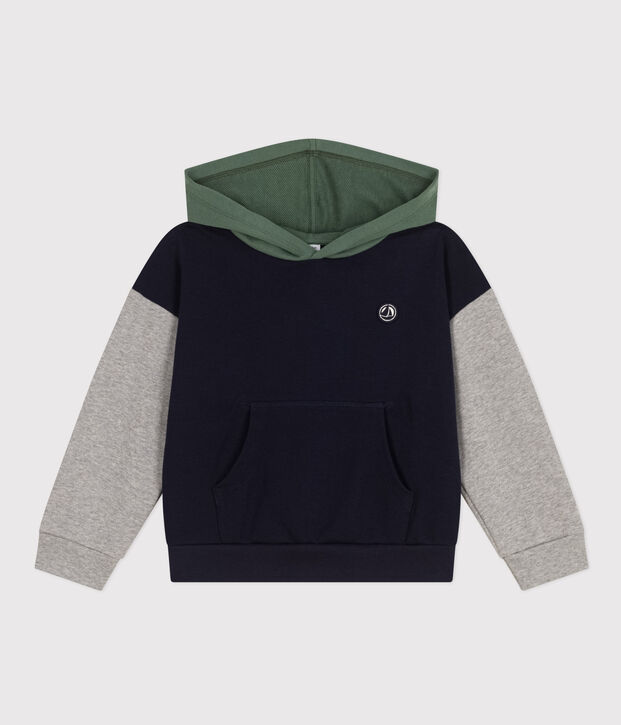 Sudadera con capucha de mulet&oacute;n de ni&ntilde;o azul/multicolor