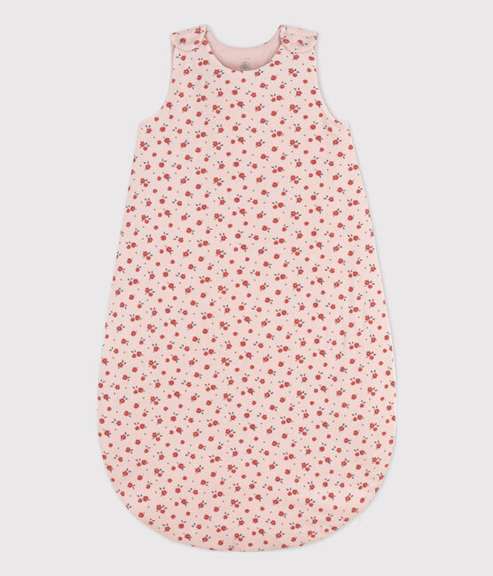 SACO DE TERCIOPELO TOG 2 CON FLOR PARA BEBÉ rosa SALINE/blanco MULTICO