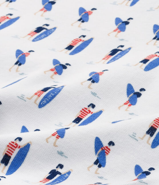 Camiseta estampada para niño blanco ECUME/azul SOURCE