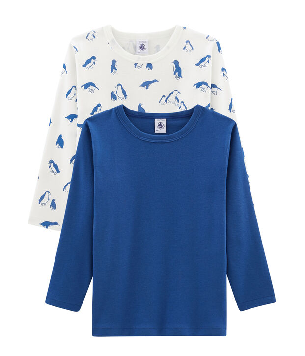 Par de camisetas manga larga para ni&ntilde;o multicolor