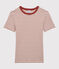 Camiseta L'ICONIQUE con cuello redondo de algodón orgánico de mujer beige MONTELIMAR/ OMBRIE