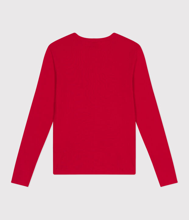 Camiseta L'ICONIQUE de algod&oacute;n con cuello redondo para mujer rojo