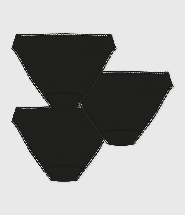 Pack de braguitas de mujer en algod&oacute;n y elastano. multicolor