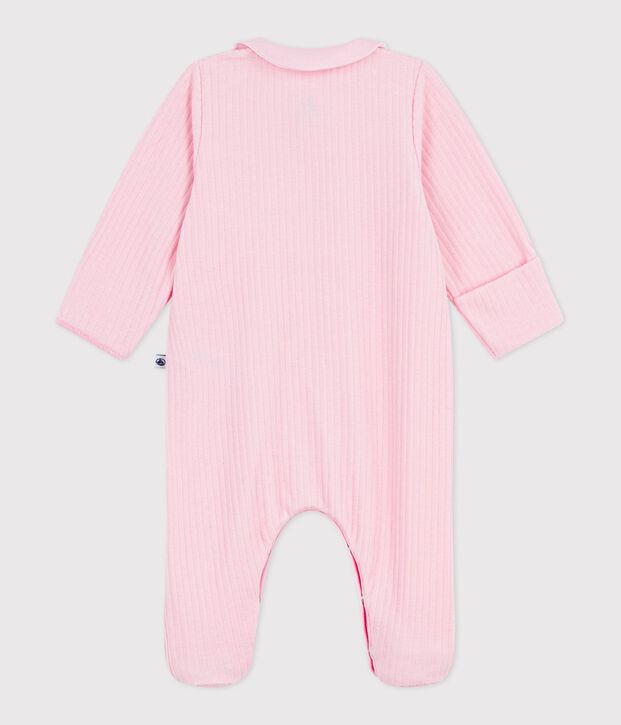 Pijama de terciopelo con cuello liso para beb&eacute; MARQUISE