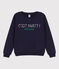 Sudadera de algodón para mujer azul SMOKING