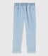 Pantalón slim de felpa vaquero de niña