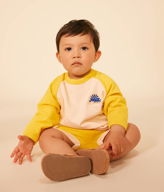 Sudadera de muletón ligero para bebé amarillo AVALANCHE/ NECTAR