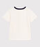 Camiseta infantil estampada de manga corta crudo MILK