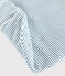 Saco de punto de tejido acanalado de rayas para bebé blanco MARSHMALLOW/ BRUME