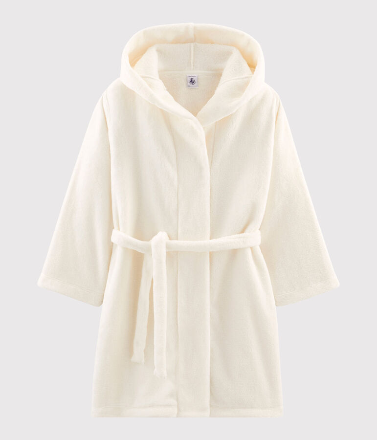 Bata de casa de polar para ni&ntilde;o blanco MARSHMALLOW