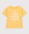 Camiseta infantil estampada de manga corta amarillo