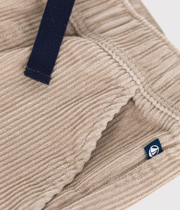 Pantal&oacute;n recto de pana para ni&ntilde;o beige