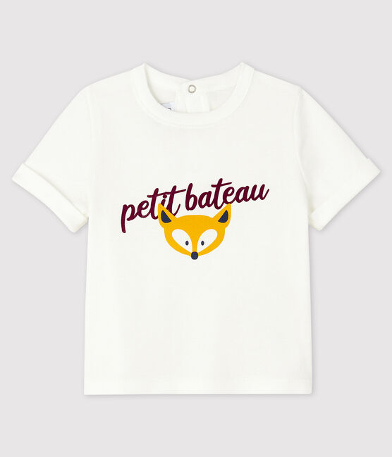 Camiseta para bebé niño blanco MARSHMALLOW
