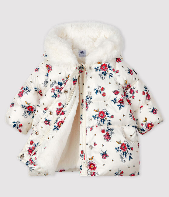 Chaqueta alcolchada para bebé niña blanco MARSHMALLOW/blanco MULTICO