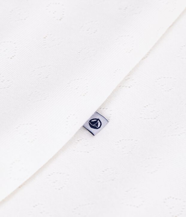 Saco para beb&eacute; de algod&oacute;n calado con coraz&oacute;n TOG 0,5 blanco