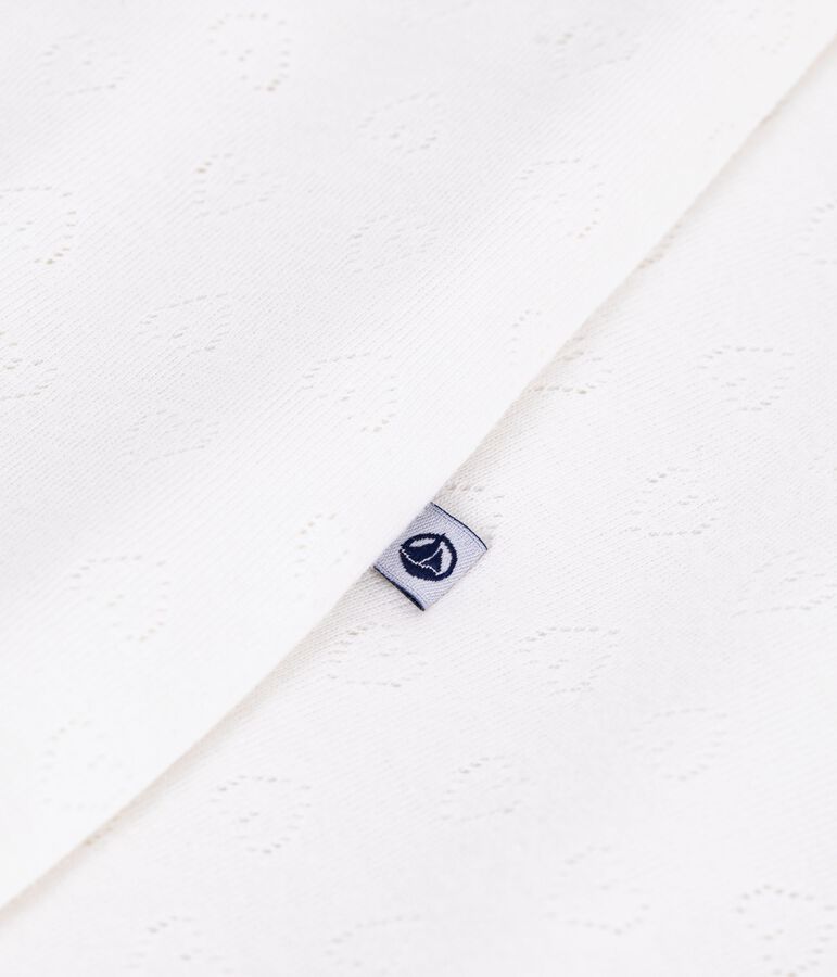 Saco para beb&eacute; de algod&oacute;n calado con coraz&oacute;n TOG 0,5 blanco