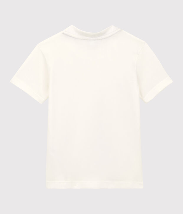 Camiseta de manga corta de punto de ni&ntilde;o blanco