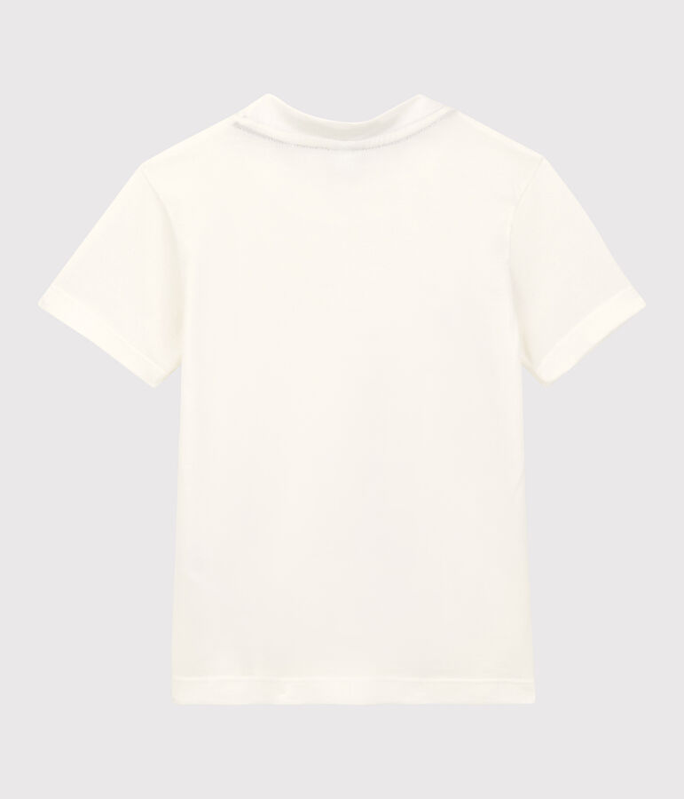 Camiseta de manga corta de punto de ni&ntilde;o blanco MARSHMALLOW 1