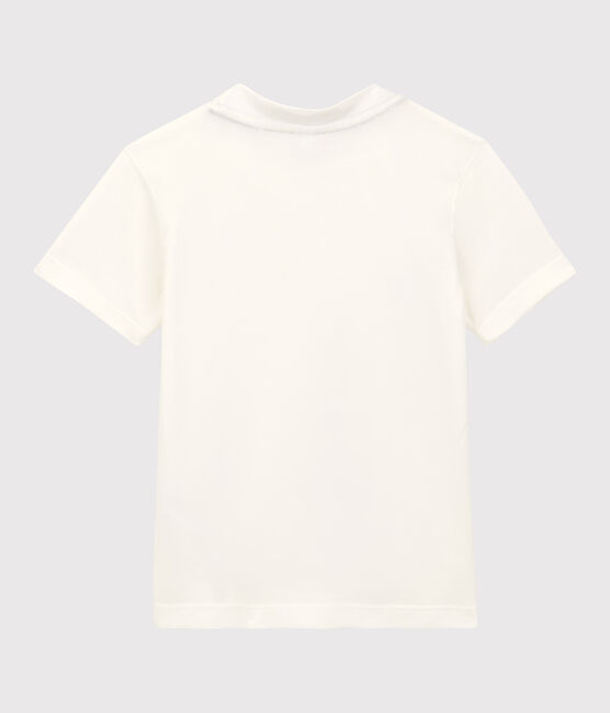 Camiseta de manga corta de punto de niño blanco MARSHMALLOW 1