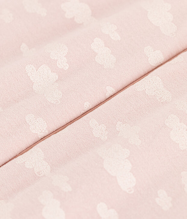 Saco de terciopelo con nubes para beb&eacute; TOG 2 rosa/blanco
