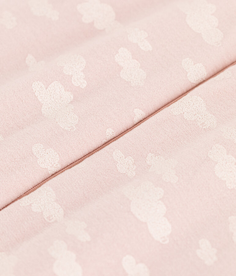 Saco de terciopelo con nubes para beb&eacute; TOG 2 rosa/blanco