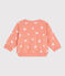 Sudadera de rizo de algodón con estampado de soles para bebé naranja ABRICOT/ MARSHMALLOW