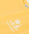 Camiseta infantil de manga corta de algodón con estampado amarillo ORGE