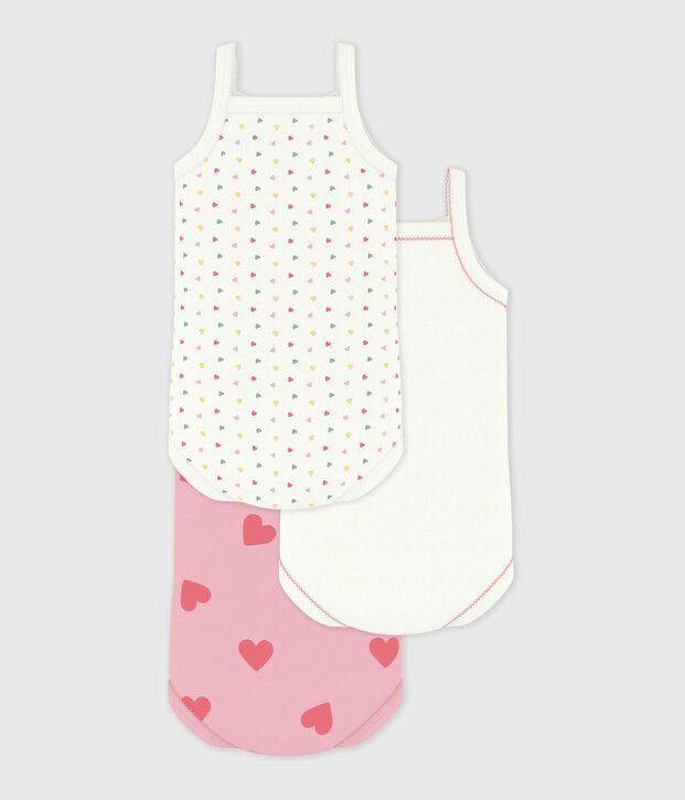 Juego de bodies de tirantes de algod&oacute;n para beb&eacute; multicolor