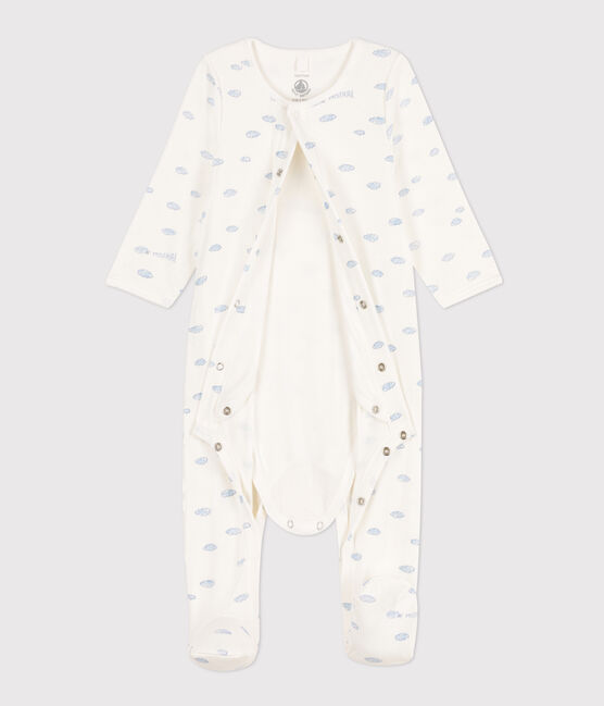 Bodyjama de túbico con nubes blanco MARSHMALLOW/blanco MULTICO