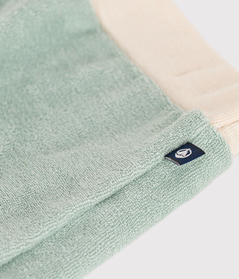 Pantal&oacute;n corto de rizo de beb&eacute; verde