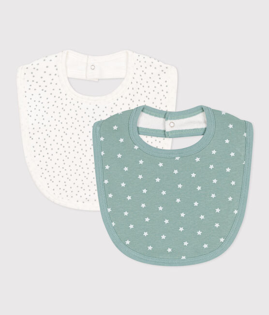 Juego de 2 baberos estampados de algodón para bebé variante 2