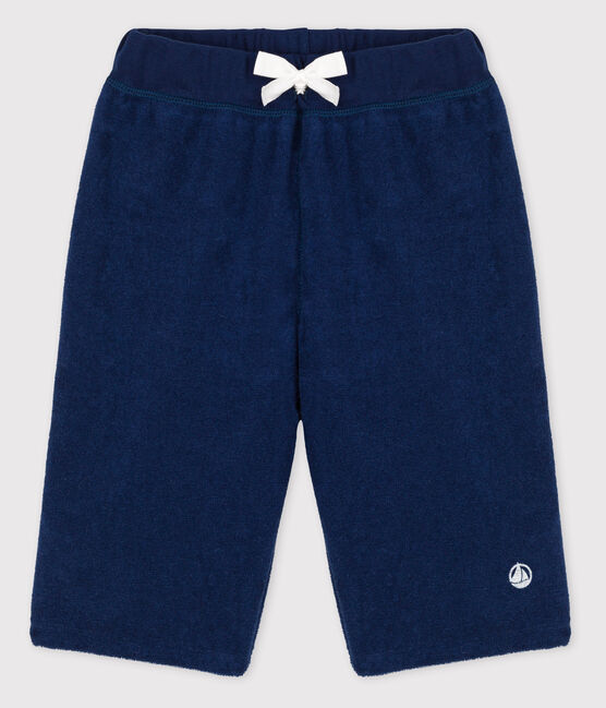 Bermudas de rizo de niño azul MEDIEVAL