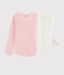 Pijama rosa con lunares de niña de punto calado blanco MARSHMALLOW/rosa CHARME