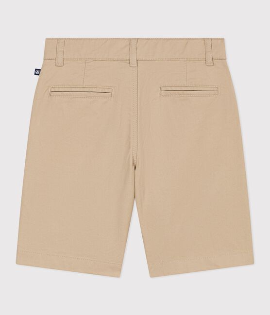 Bermudas cortas infantiles de algodón liso beige SANDER