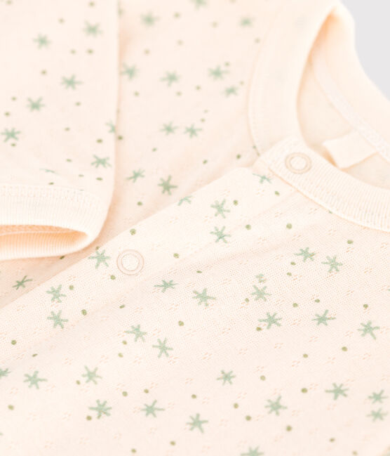Pelele de algodón con estampado de estrellitas para bebé blanco AVALANCHE/ MULTICO