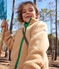 Chaqueta infantil de sherpa beige FACILE