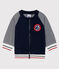 Chaqueta de túbico para bebé niño azul SMOKING/blanco MARSHMALLOW