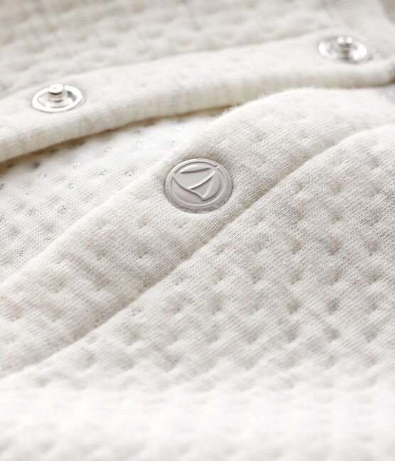 Cárdigan de tejido túbico para bebé niña beige MONTELIMAR CHINE