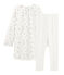 Camisón de terciopelo con «leggings» para niña pequeña blanco MARSHMALLOW/blanco MULTICO