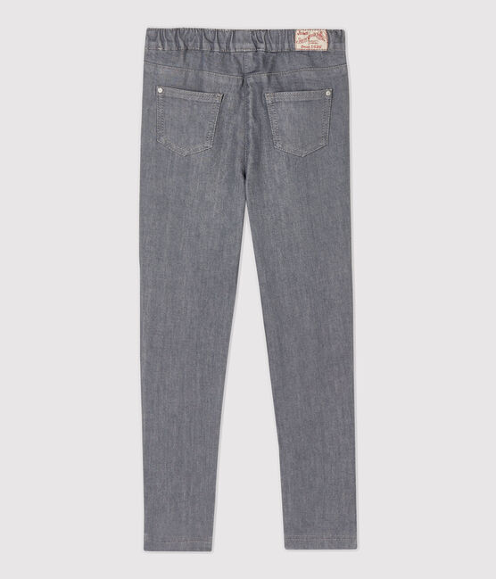 Pantalón slim vaquero de niña gris GRIS FONCE/ DARK GREY