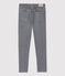 Pantalón slim vaquero de niña gris GRIS FONCE/ DARK GREY
