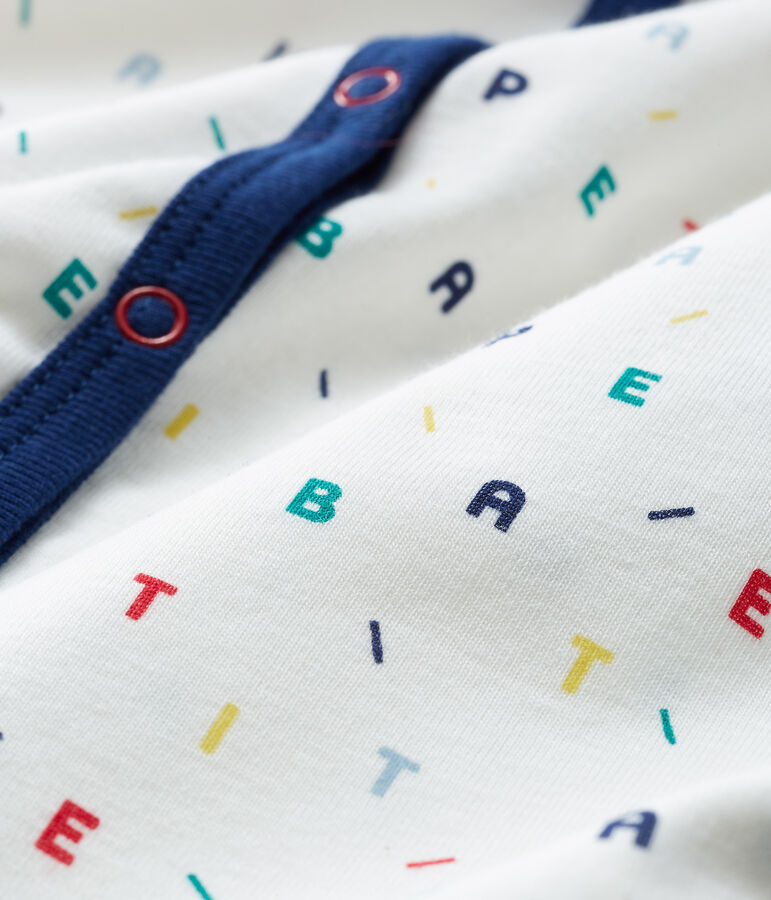 Pijama sin pies de punto para beb&eacute; ni&ntilde;o blanco/multicolor