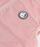Plum&iacute;fero sin mangas de terciopelo y borreguito reversible para beb&eacute; rosa/crudo