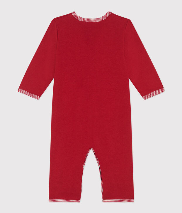 Pijama sin pies de algod&oacute;n para beb&eacute; rojo