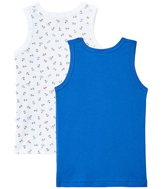 Lote de 2 camisetas sin mangas para niño blanco LOT