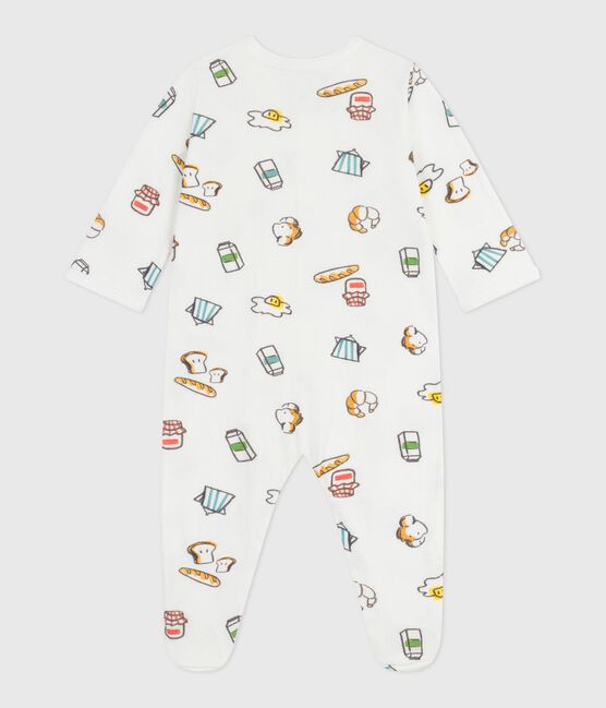 Pijama de túbico estampado para bebé blanco MARSHMALLOW/blanco MULTICO