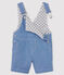 Peto de tela de bebé azul SURF/blanco ECUME