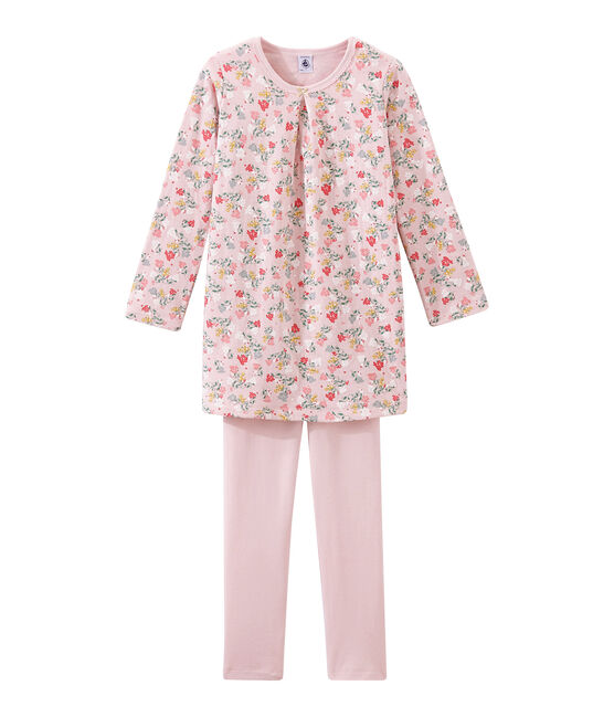 Camisón para niña rosa JOLI/blanco MULTICO