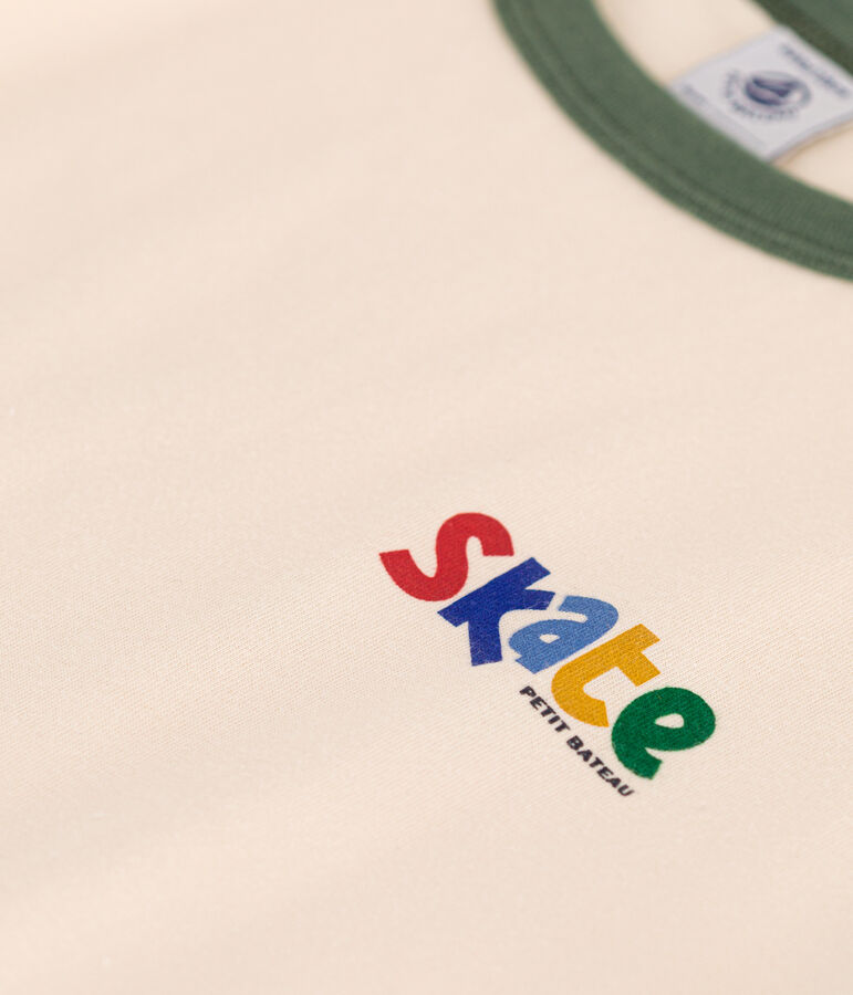 Camiseta estampada de jersey para ni&ntilde;o crudo/verde