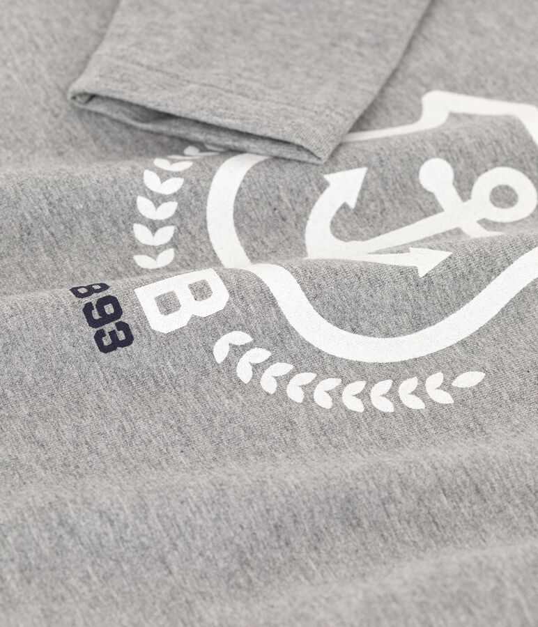 Camiseta de algod&oacute;n de manga larga para ni&ntilde;o gris SUBWAY CHINE